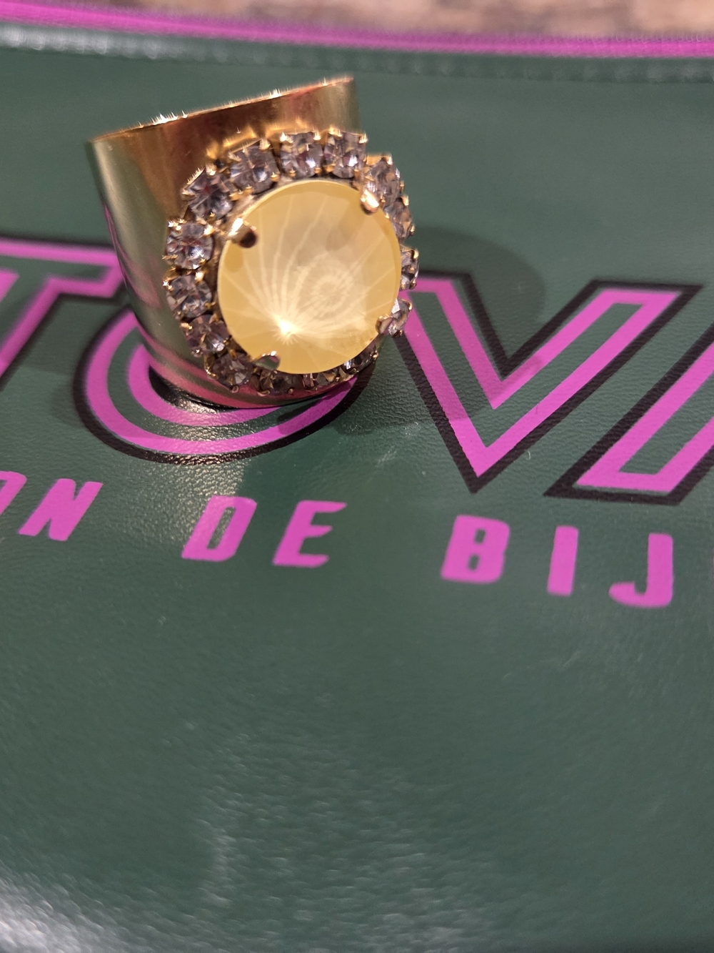 Tova Canary Adjustable Gold-Tone Statement Ring